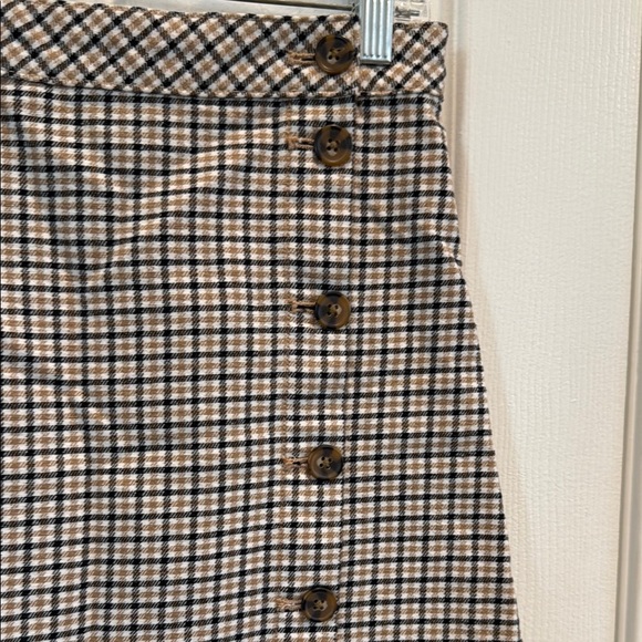 Divided 6 Brown and Cream Button Down Mini Skirt - Picture 4 of 9